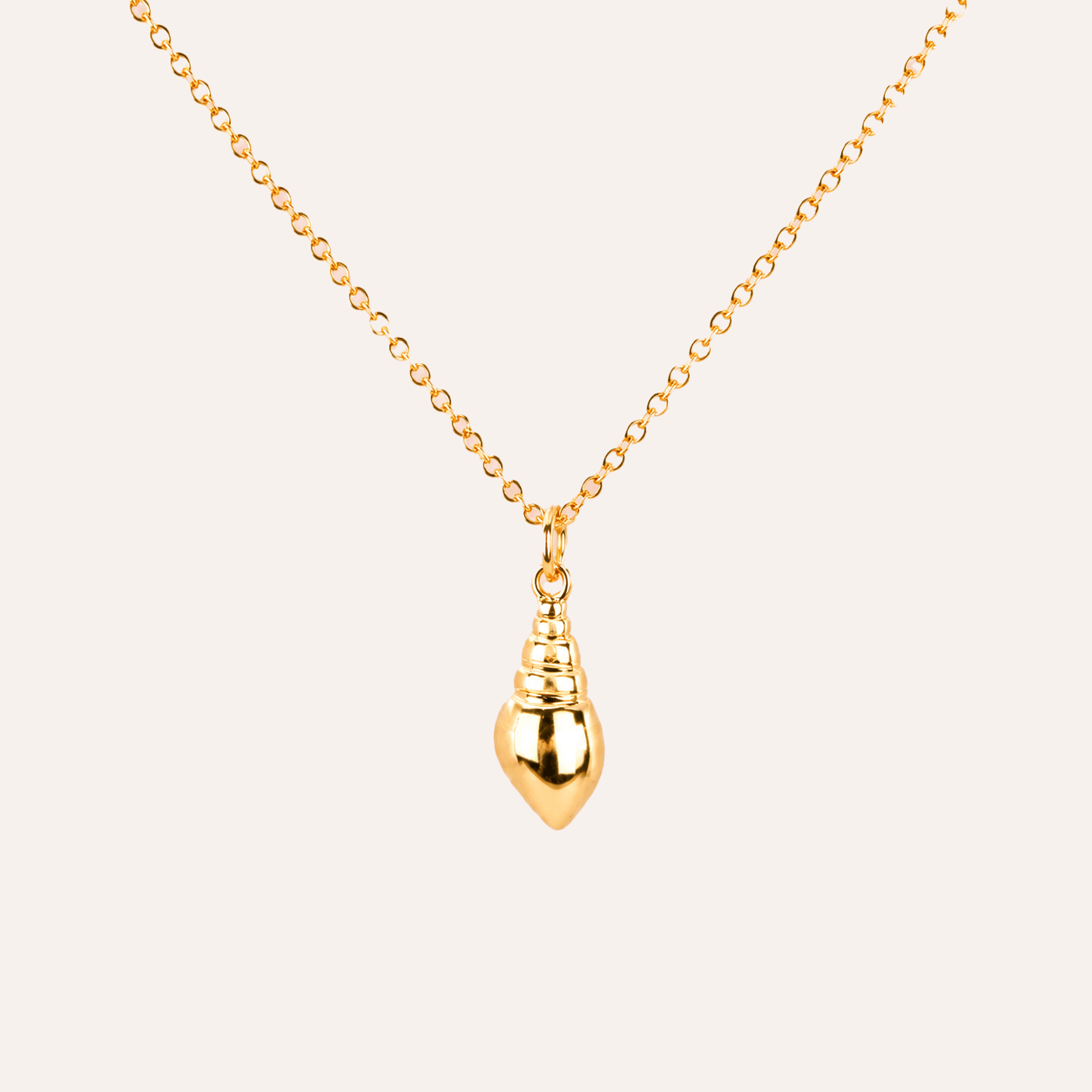 Collar Caracola bano oro