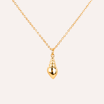 Collar Caracola bano oro