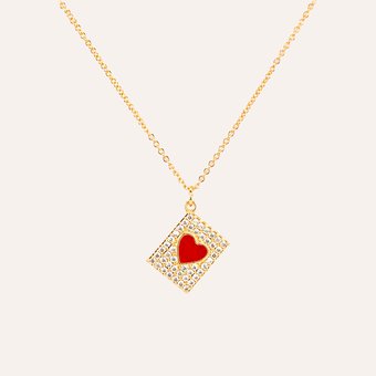 Collar Carta de Amor baño en oro