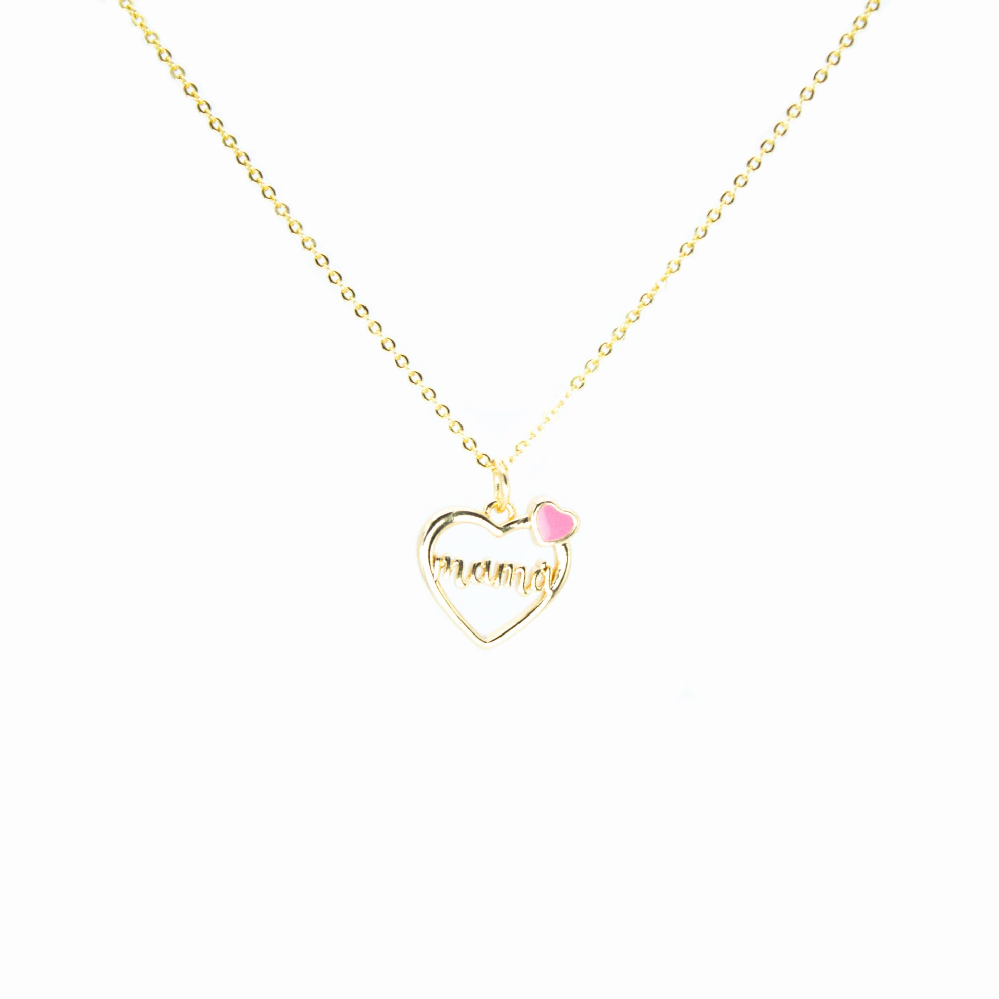 Collar Corazón de Mamá Baño en Oro