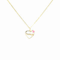 Collar Corazón de Mamá Baño en Oro