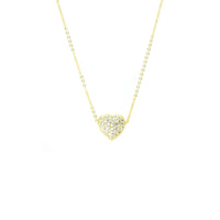 Collar Corazón Destelleante Baño de Oro
