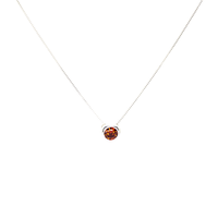 Collar Corazon Fuego Plata 925