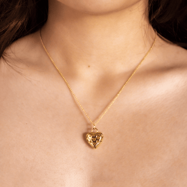 Collar Corazon Reversible textura