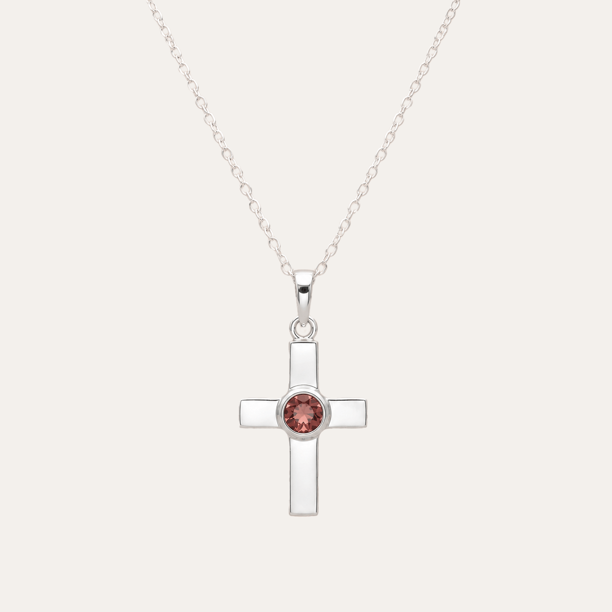 Collar Cruz essentia granate