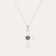 Collar Cruz essentia granate