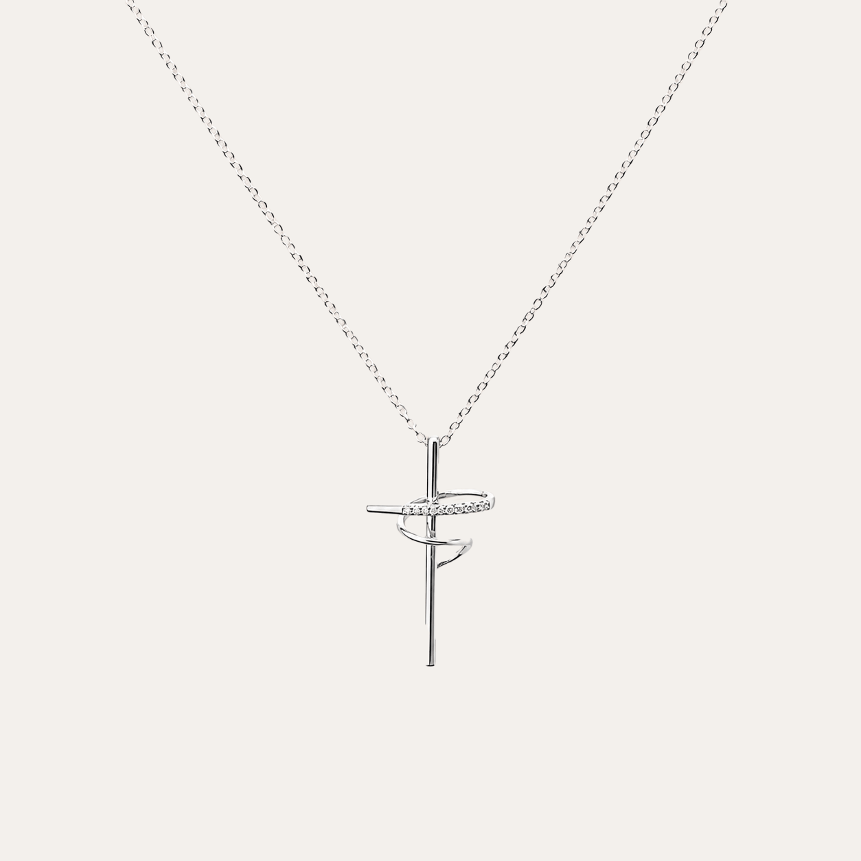 Collar Cruz Eterna plata 925