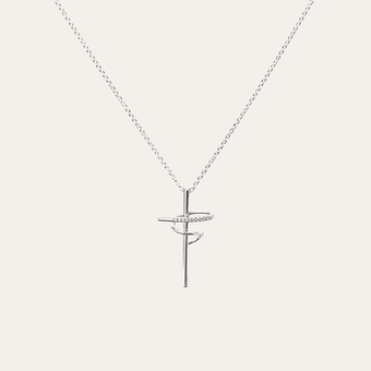Collar Cruz Eterna plata 925