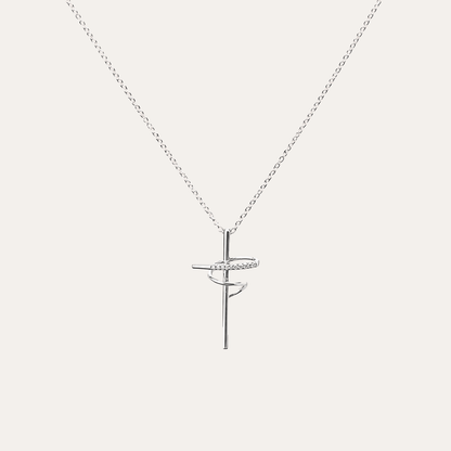 Collar Cruz Eterna plata 925