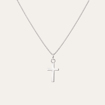 Collar Cruz Olivo Plata 925