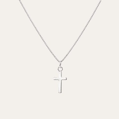 Collar Cruz Olivo Plata 925