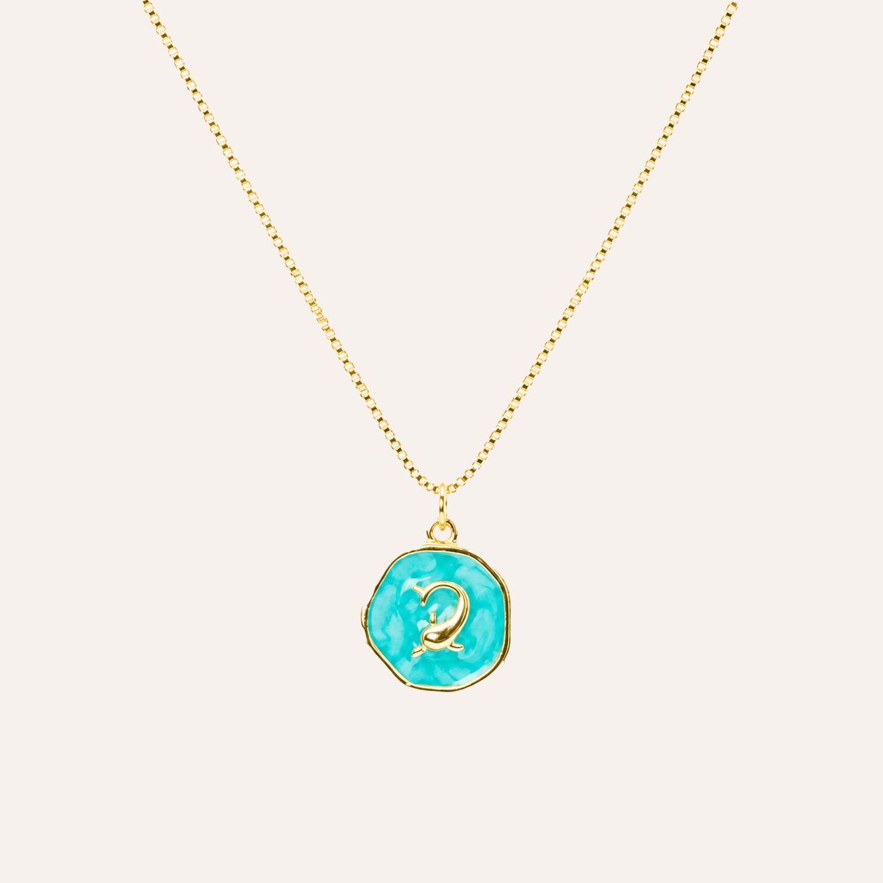 Collar Delfin Oceanico bano oro