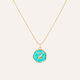 Collar Delfin Oceanico bano oro