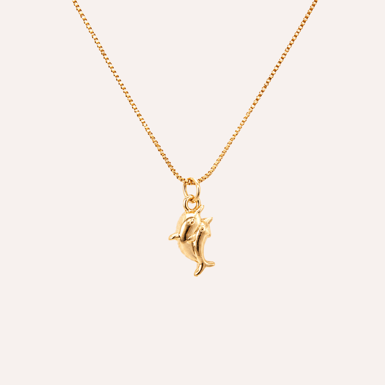 Collar Delfines baño oro
