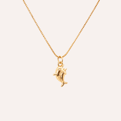 Collar Delfines baño oro