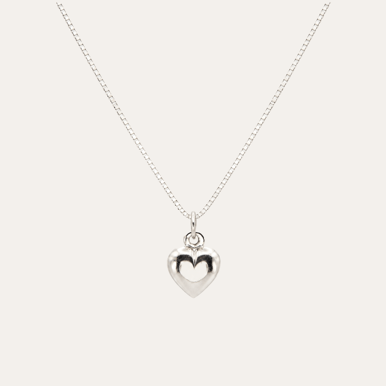 Collar Eclipse de Corazon plata 925