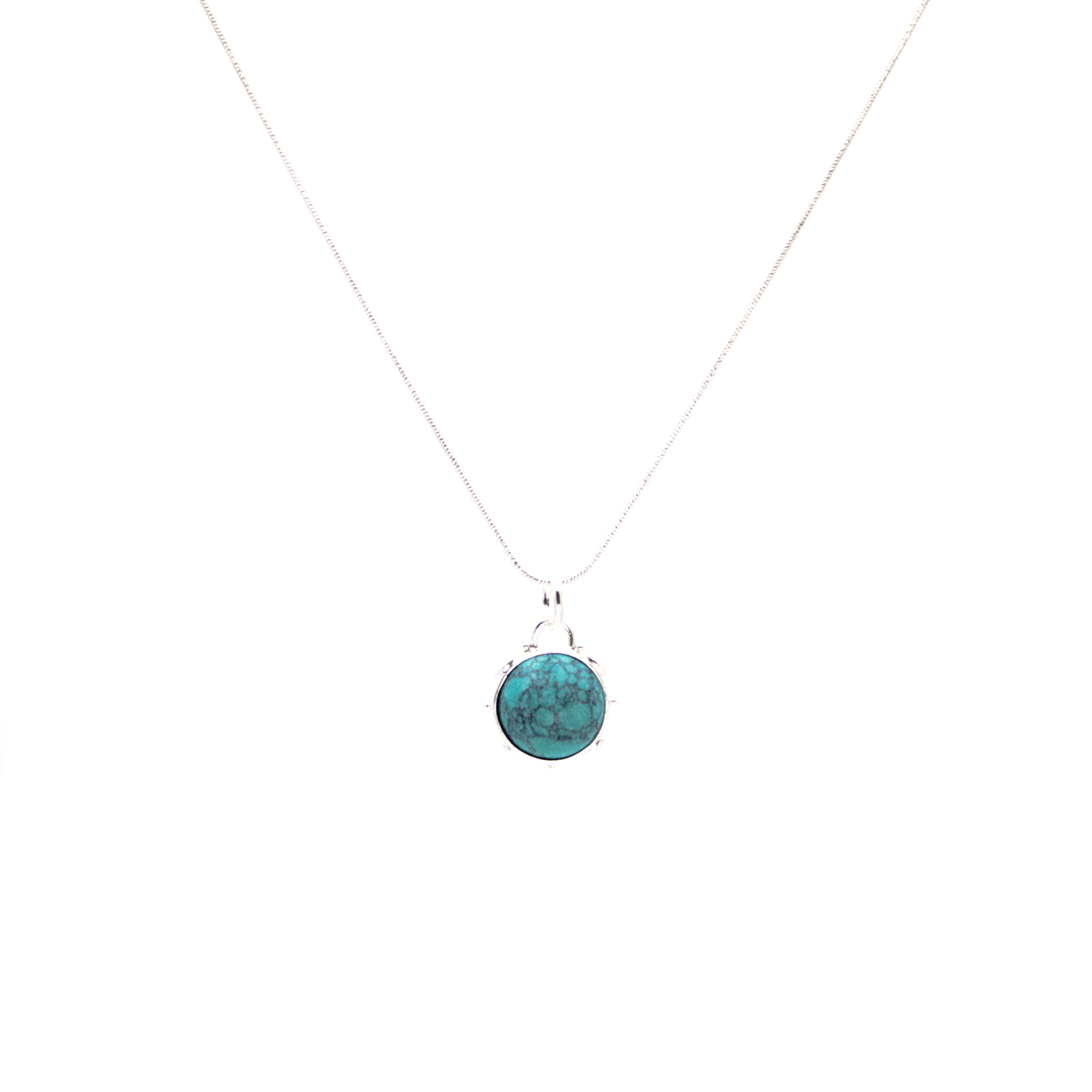 Collar Esfera Turquesa Plata 925