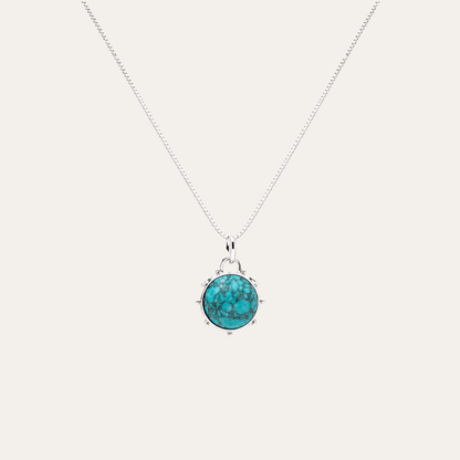 Collar esfera turquesa plata925