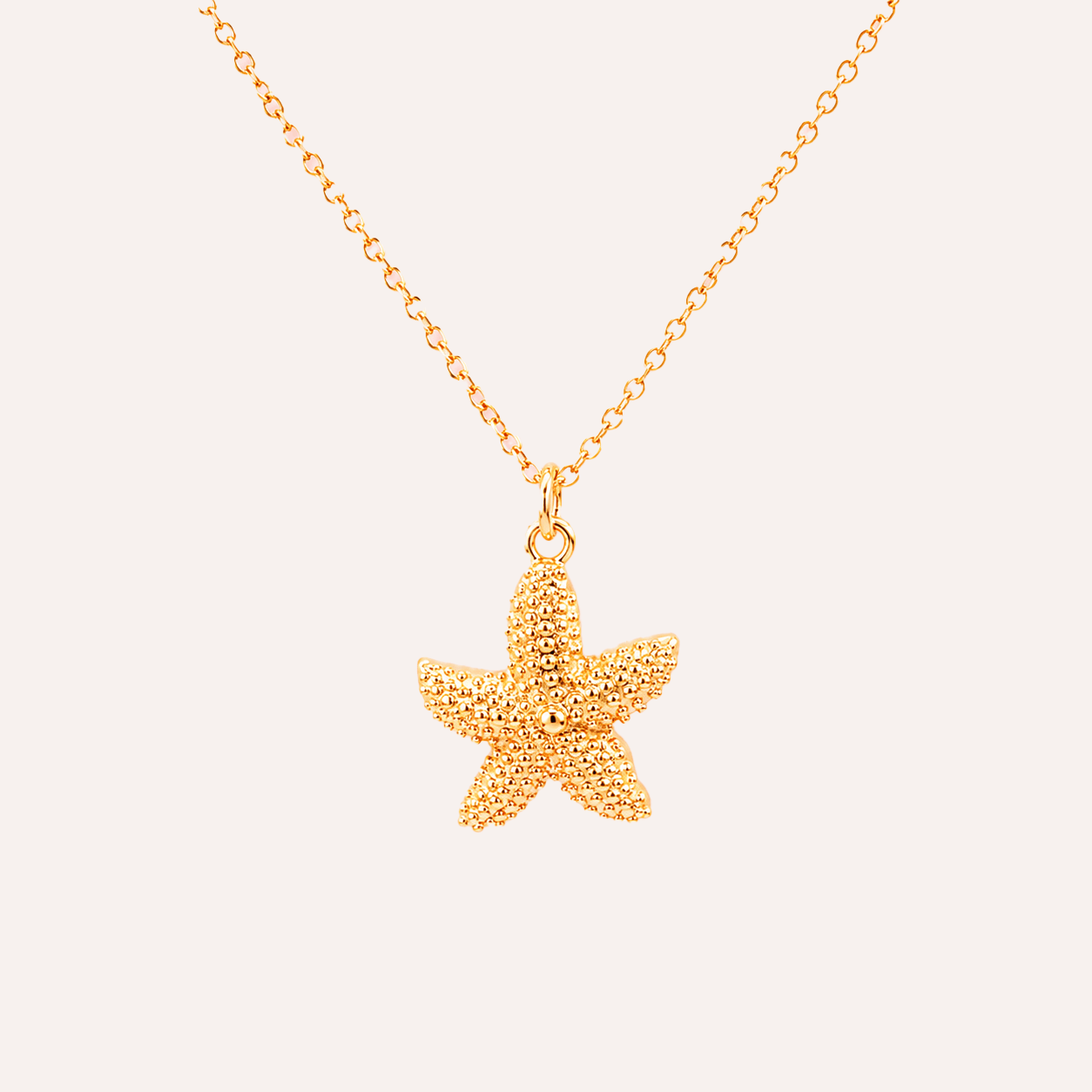Collar Estrella de Mar bano oro