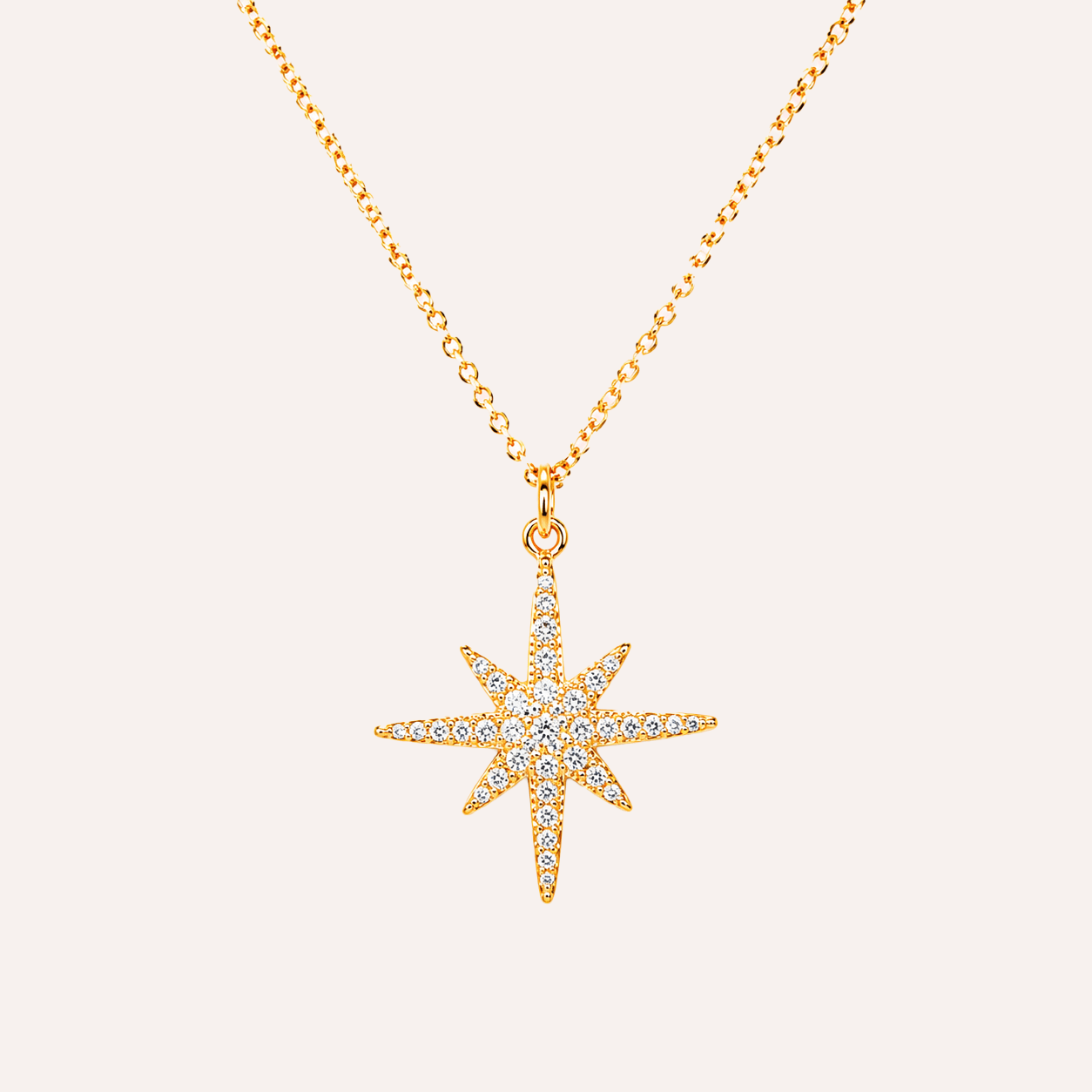 Collar Estrella Fugaz bano oro