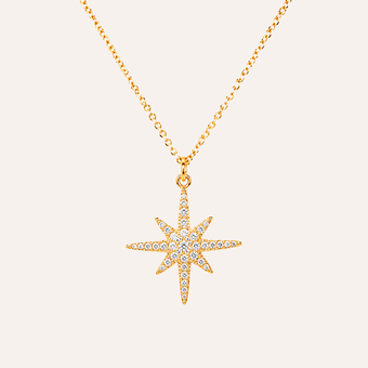 Collar Estrella Fugaz bano oro