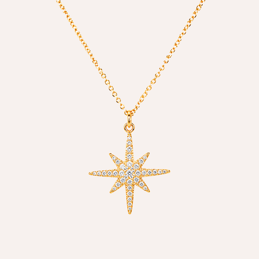 Collar Estrella Fugaz bano oro