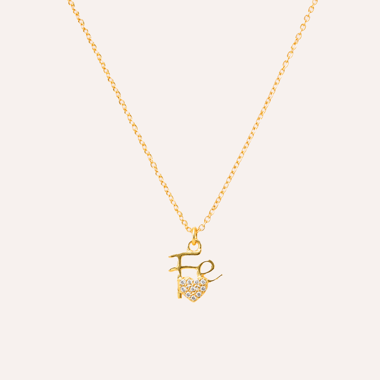 Collar Fe Pura Bano Oro