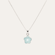 Collar Flor calcedonia plata 925