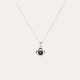 Collar Flor Geometrica plata 925