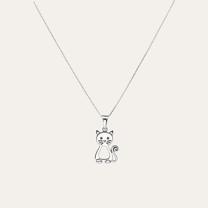 Collar Gatito plata 925