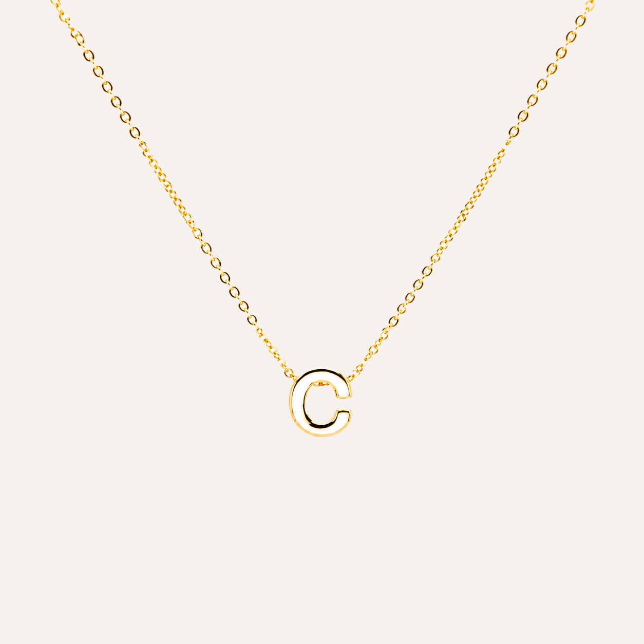 Collar letra Bold Bano Oro