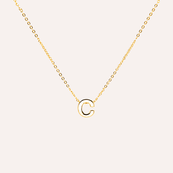 Collar letra Bold Bano Oro
