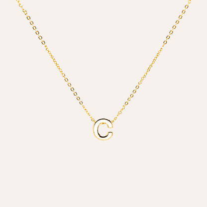 Collar letra Bold Bano Oro