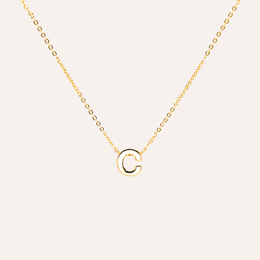 Collar letra Bold Bano Oro
