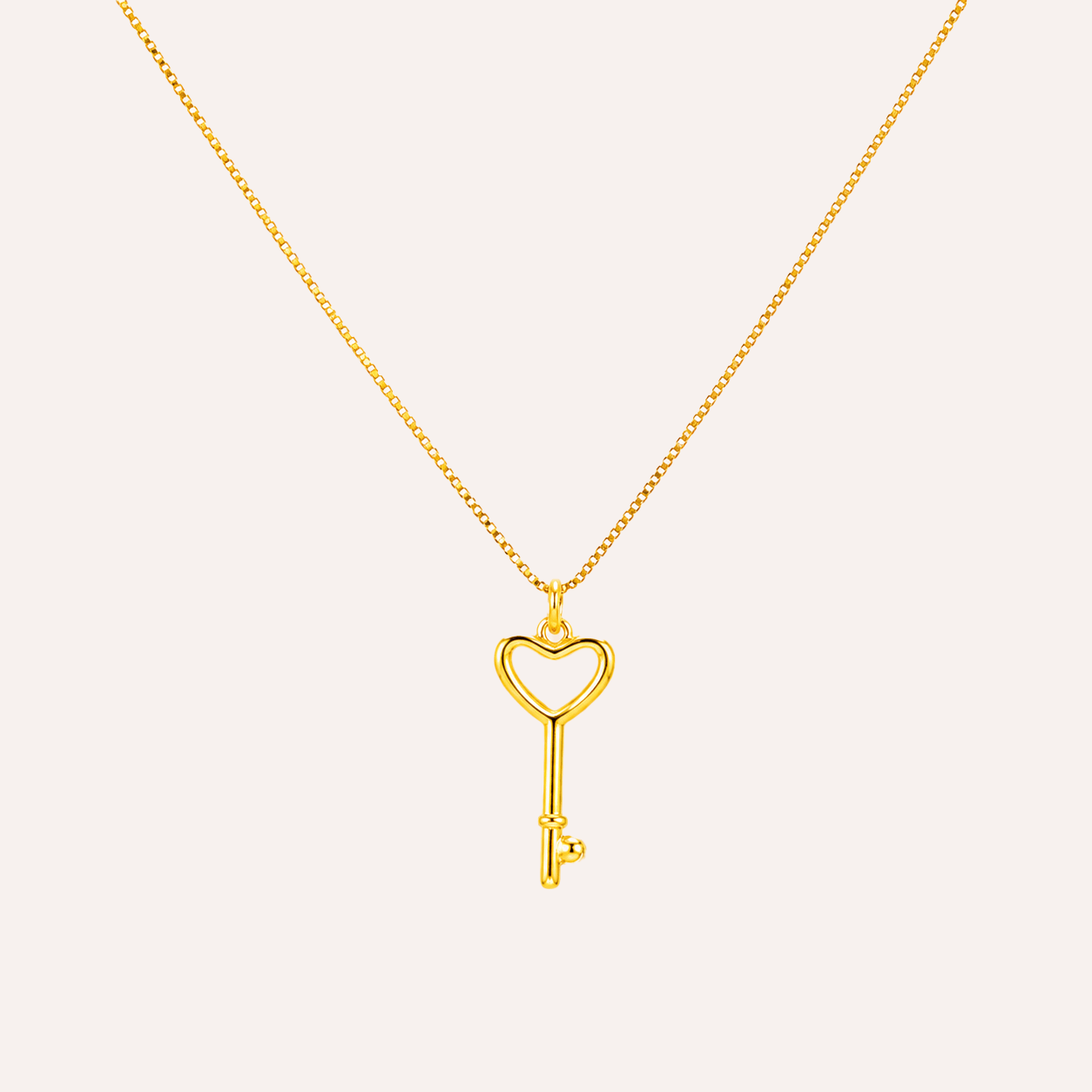 Collar Llave de Amor bano oro