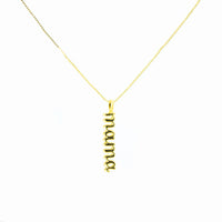 Collar Mamà Cursiva Baño en Oro