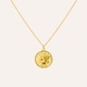 Collar medalla de libertad baño oro