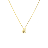 Collar Perrito Bulldog Baño en Oro