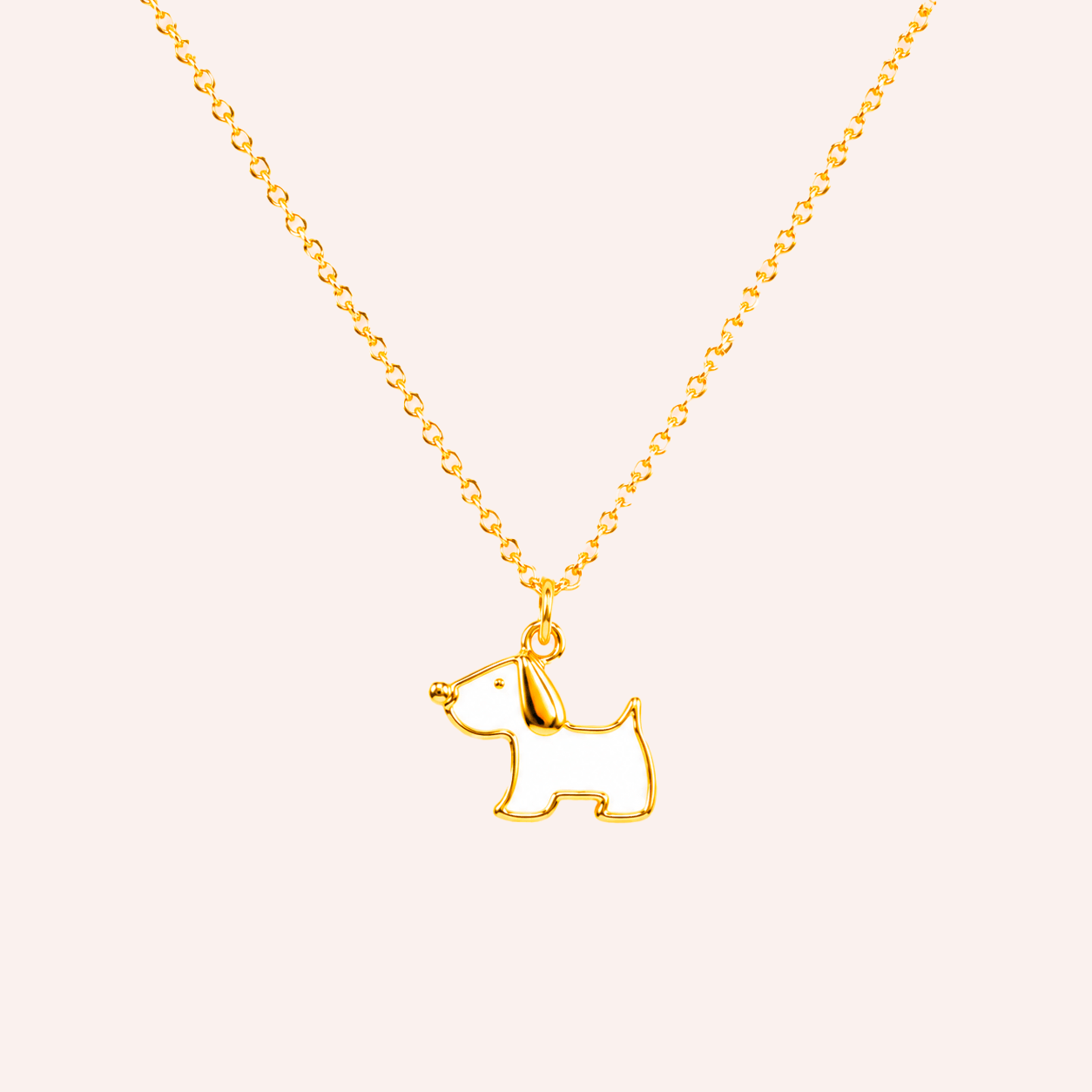 Collar 'Dog Lover' Baño en Oro (dos colores)