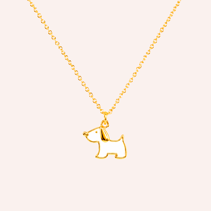 Collar 'Dog Lover' Baño en Oro (dos colores)