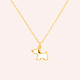 Collar 'Dog Lover' Baño en Oro (dos colores)