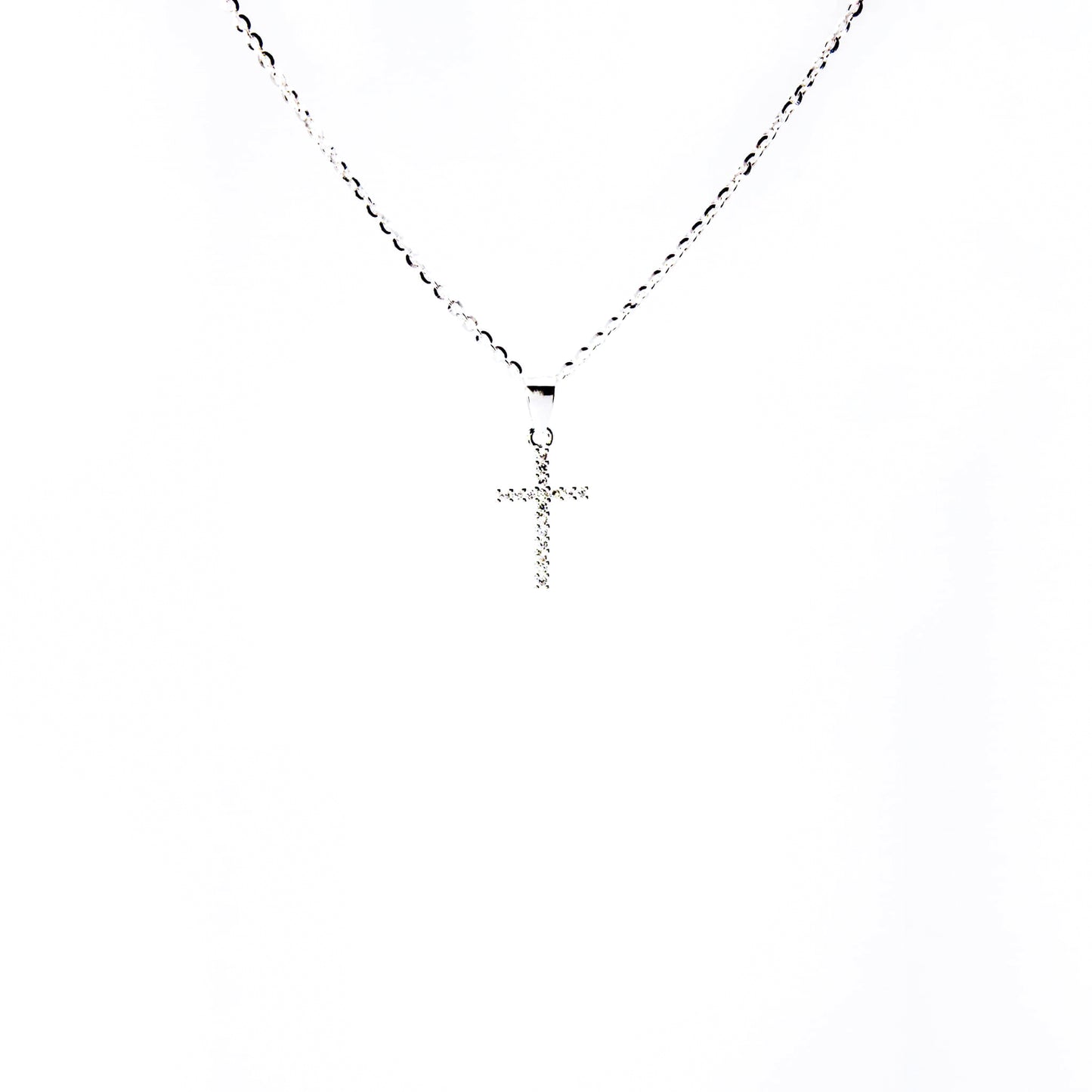 Collar Plata 925 Cruz con circones