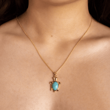 Collar Tortuga Turquesa modelo