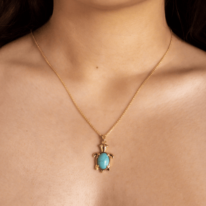 Collar Tortuga Turquesa modelo