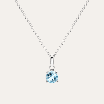 Collar Vitrum Topacio Swiss Blue
