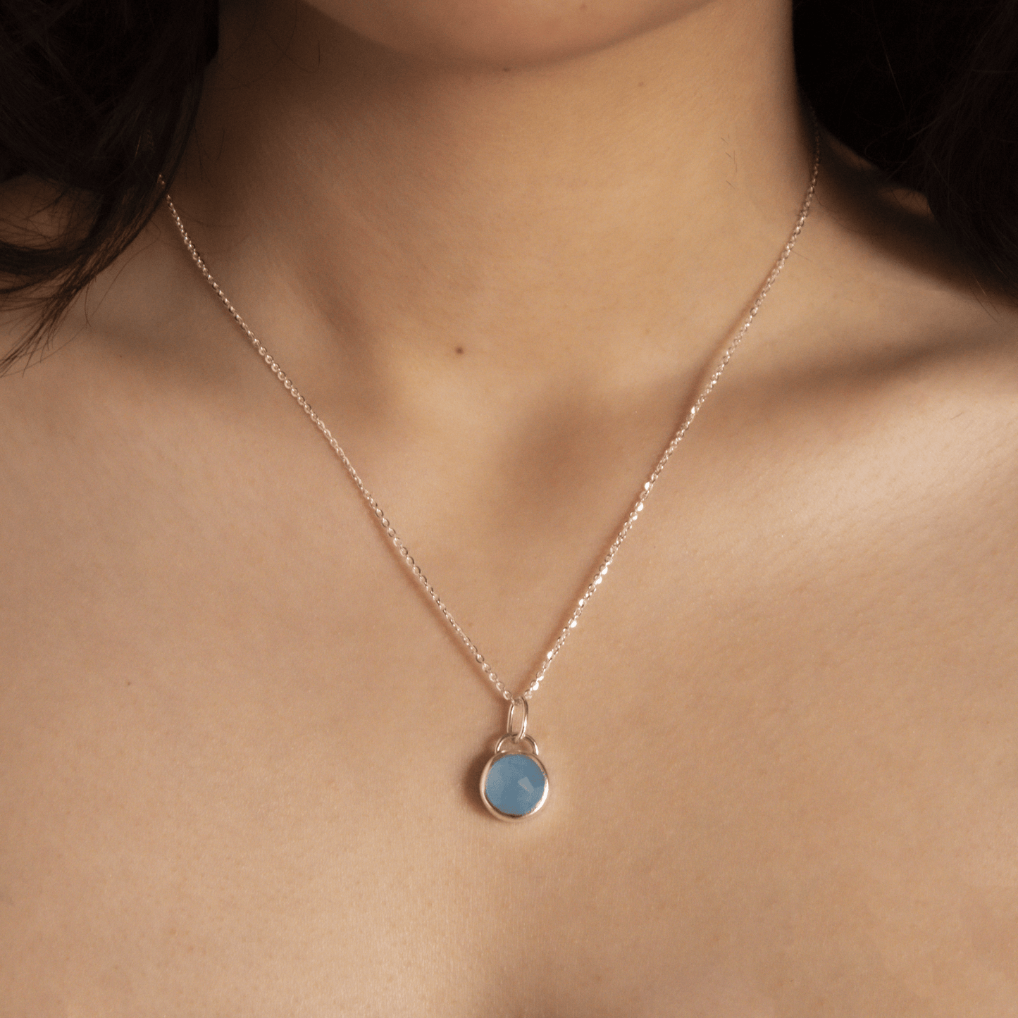 Collar 'Lux Terra' Calcedonia Fascetada Plata 950