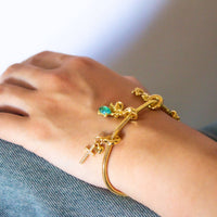 Pulsera Charms Baño de Oro Modelo 2