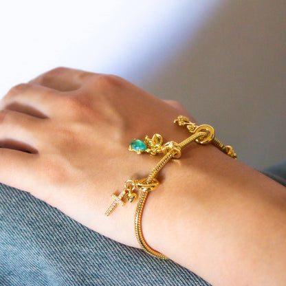 Pulsera Charms Baño de Oro Modelo 2