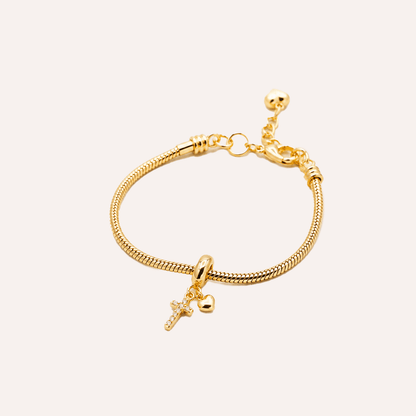Set 'Pulsera + Charm' Baño en Oro (6 opciones)