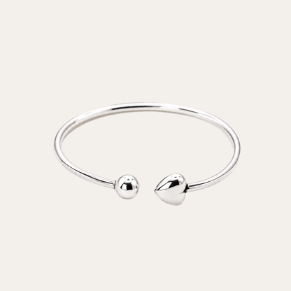 Esclava Punto y Corazon Plata 925